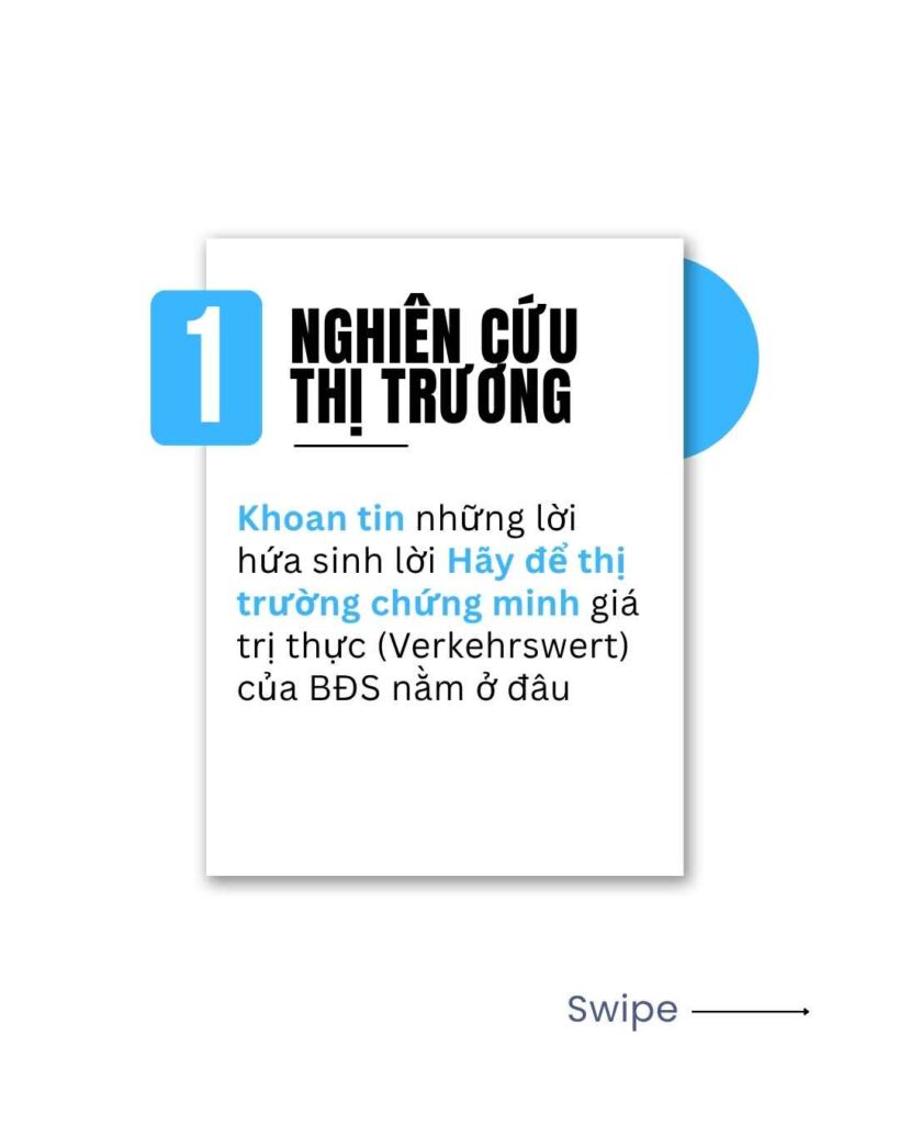 Bước 1: Nghiên cứu thị trường và giá trị thực (Verkehrswert) của bất động sản