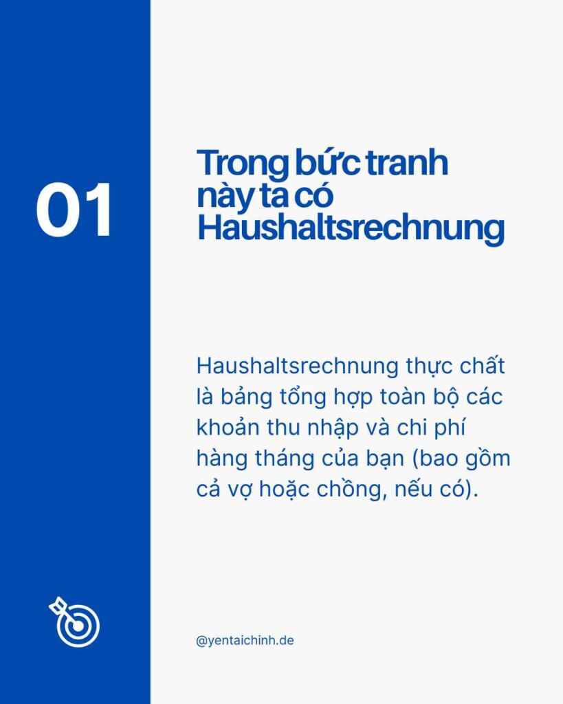 Bảng tính Haushaltsrechnung giúp ngân hàng phân tích dòng tiền cá nhân tại Đức