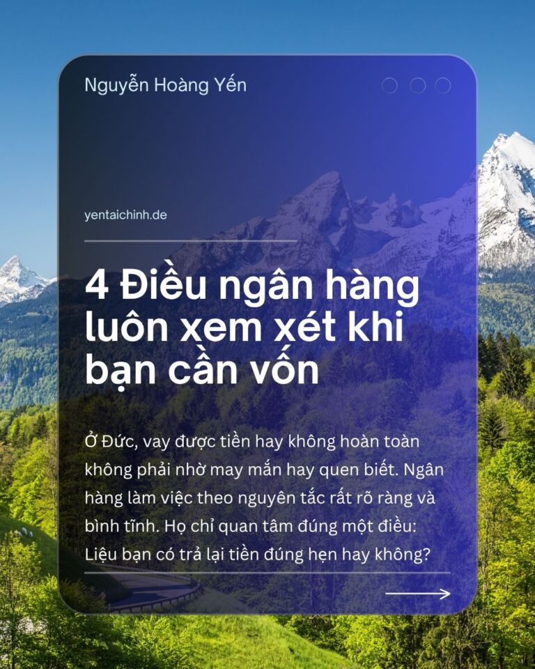 4 Dieu Ngan Hang Luon Xem Xet Khi Ban Can Von - SU MENH TAI CHINH UG