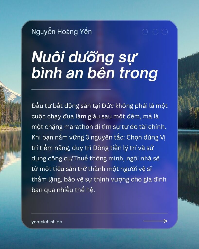 Đầu tư bất động sản tại Đức là hành trình marathon đi tìm tự do tài chính, không phải làm giàu nhanh chóng