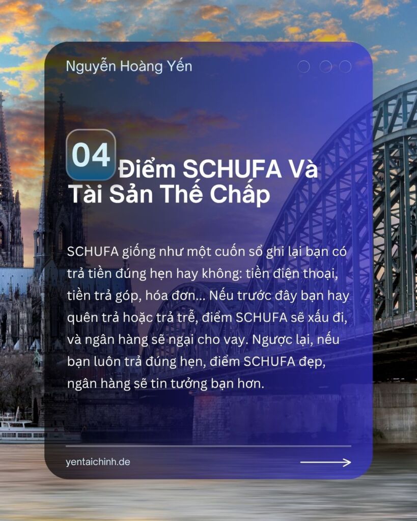 Điểm SCHUFA và tài sản thế chấp ảnh hưởng đến khả năng vay vốn ngân hàng ở Đức