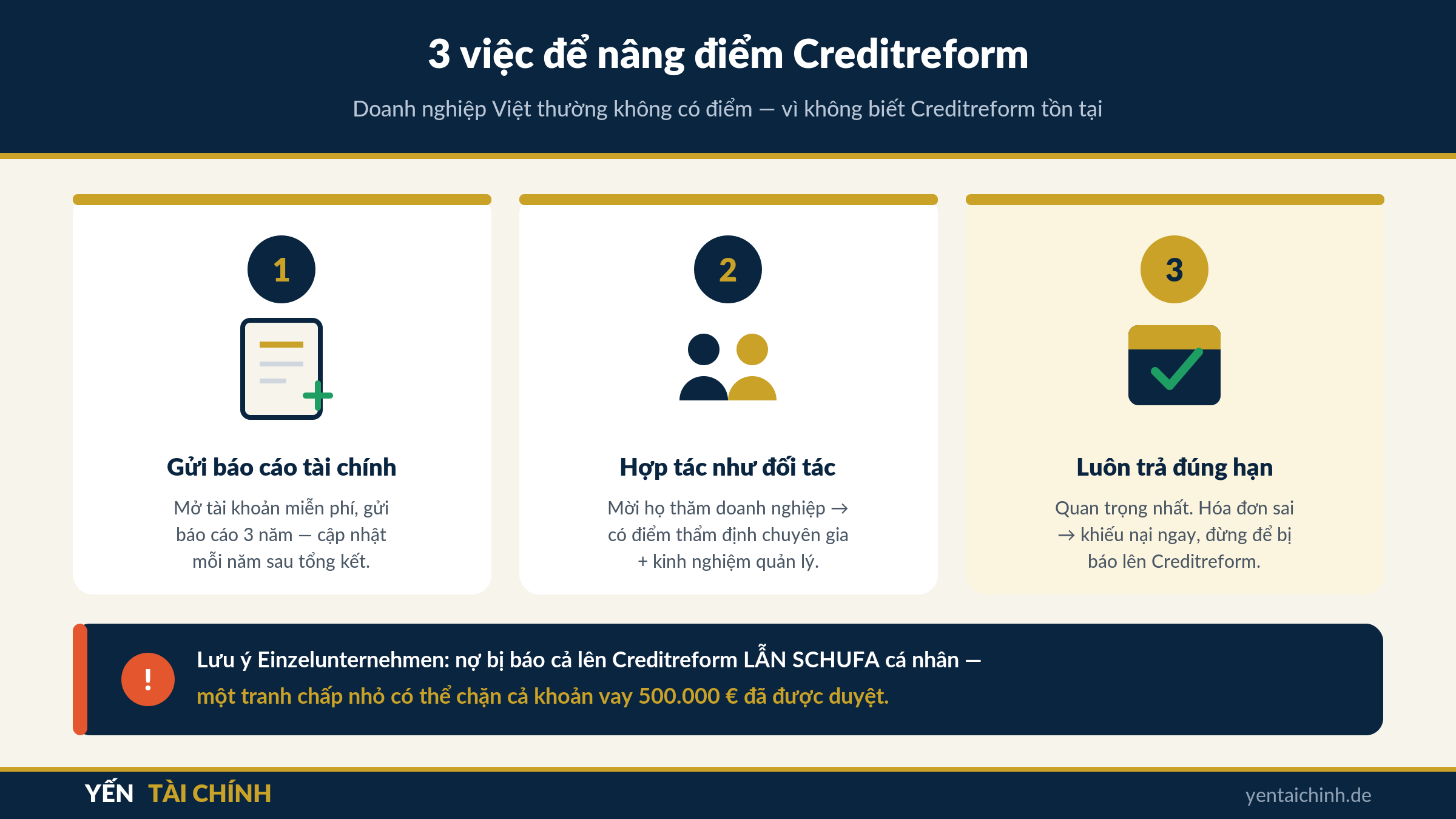 3 cách nâng điểm tín dụng Creditreform cho doanh nghiệp Việt ở Đức