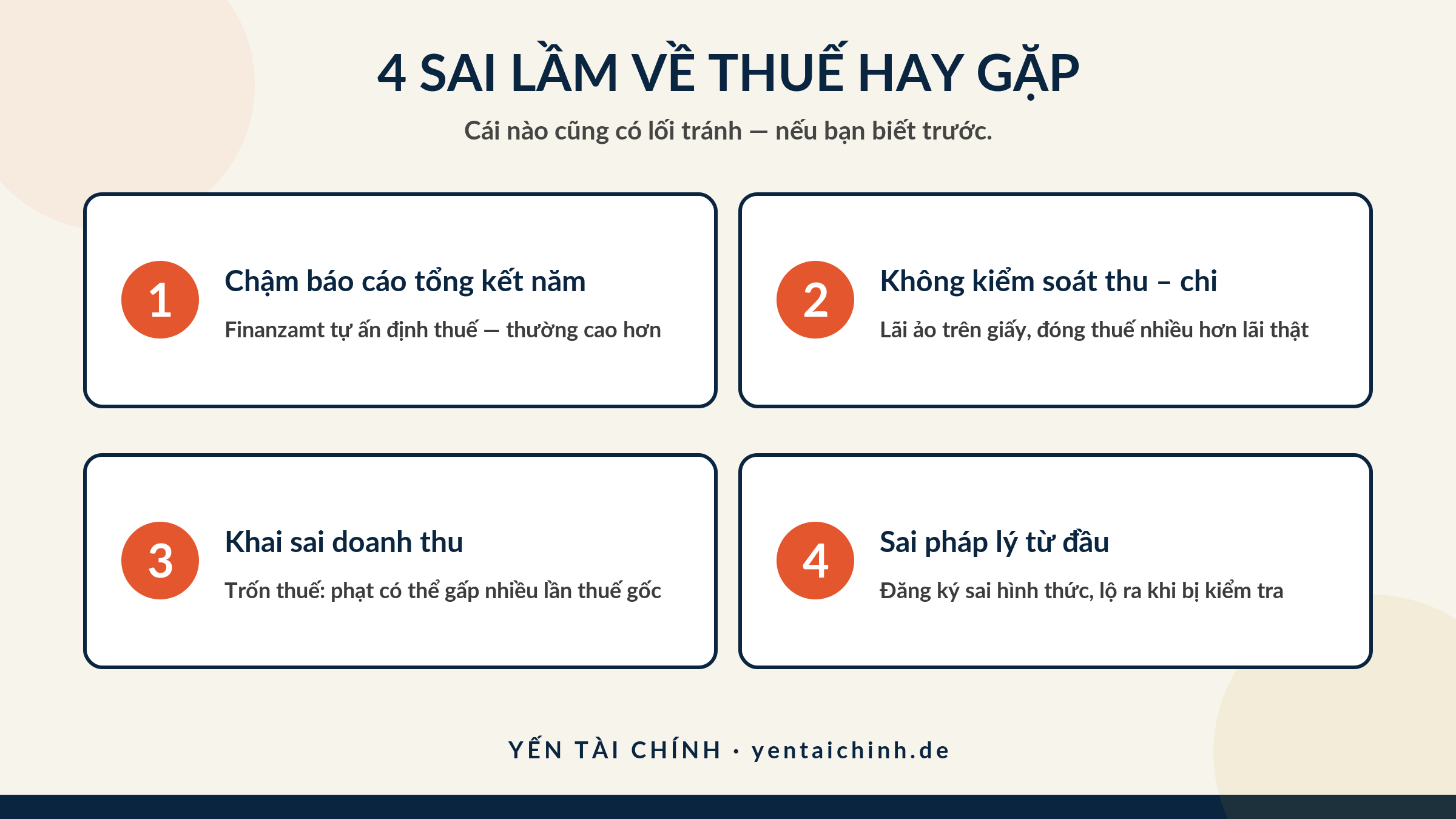 4 sai lầm về thuế khiến doanh nghiệp ở Đức phá sản