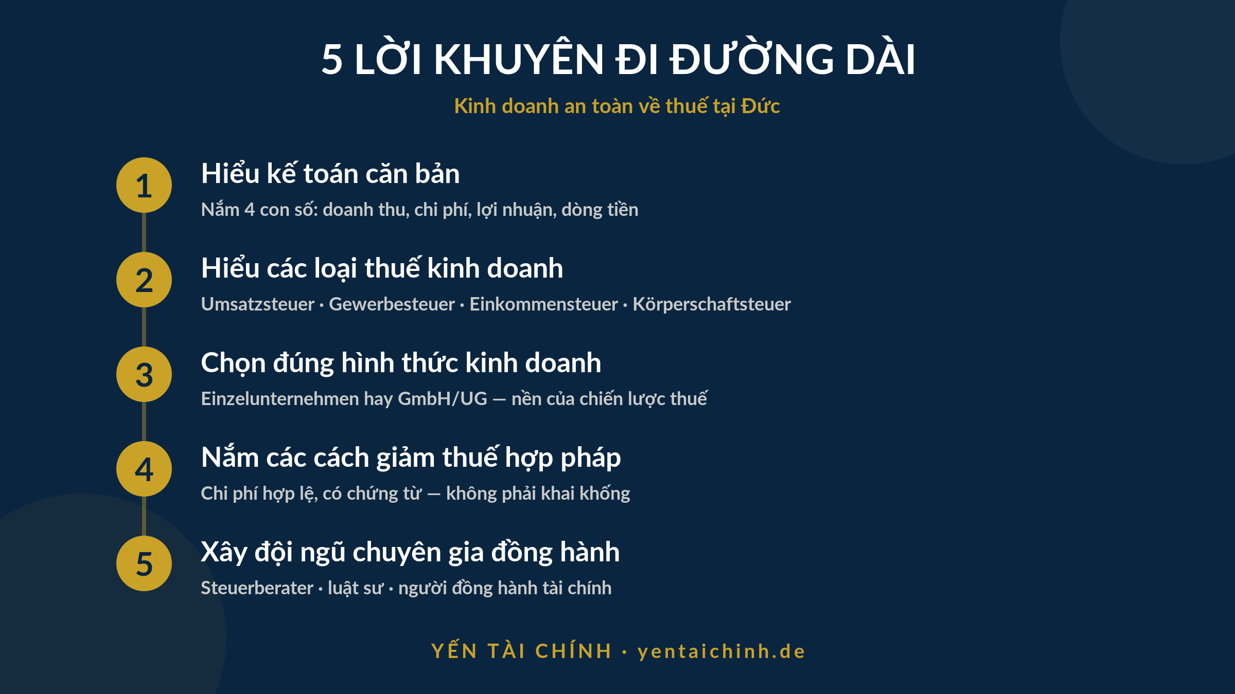 5 lời khuyên về thuế cho chủ doanh nghiệp Việt tại Đức