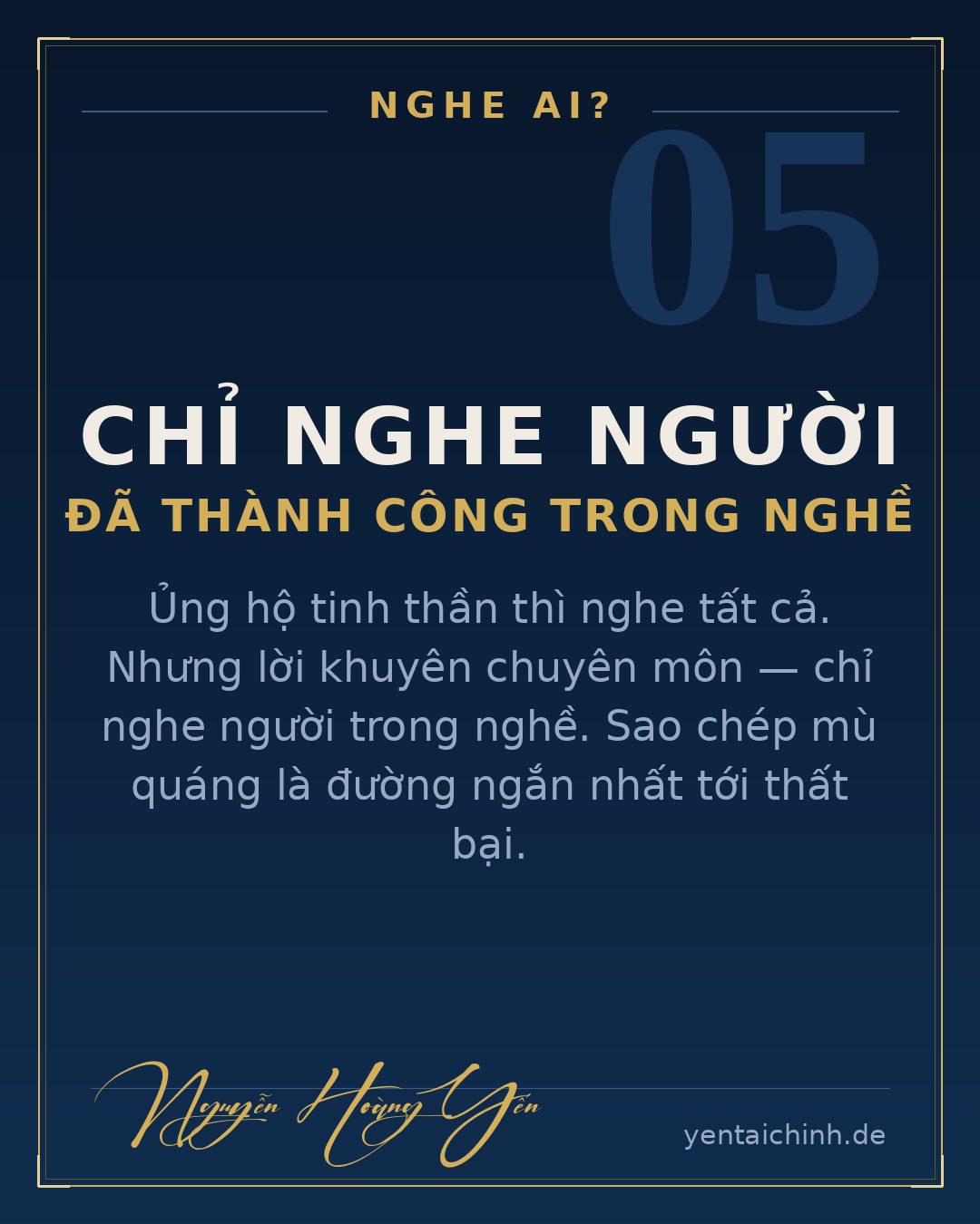 Nghe ai khi khởi nghiệp tại Đức - chỉ áp dụng lời khuyên từ người thành công trong ngành